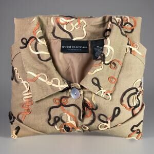 GOOD CLOTHES Jacket Womens M Linen Blend Lightweight Artsy Bohemian CLASSICS